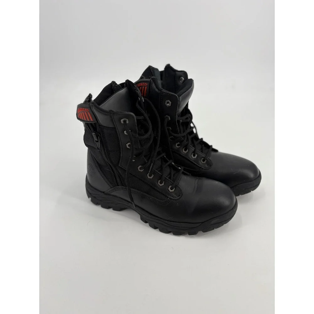 Milwaukee Leather Mens Tactical Side Zip Boots Black MBM9110 Size 9.5